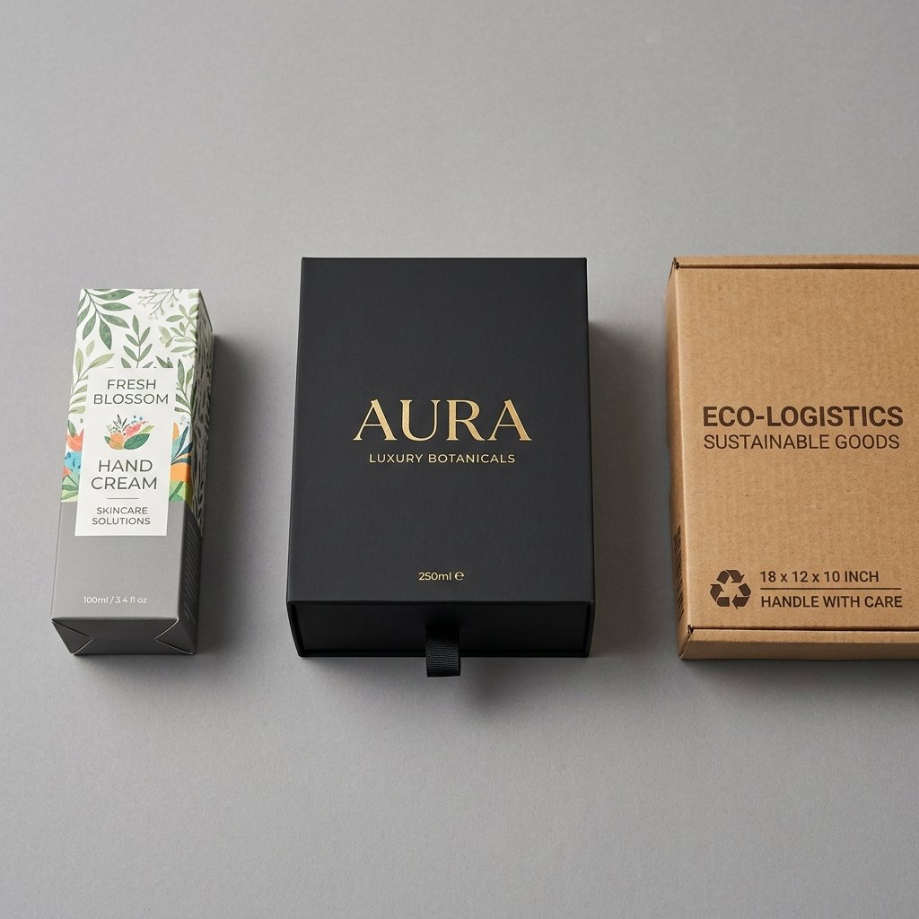 Custom printed packaging box mockup
