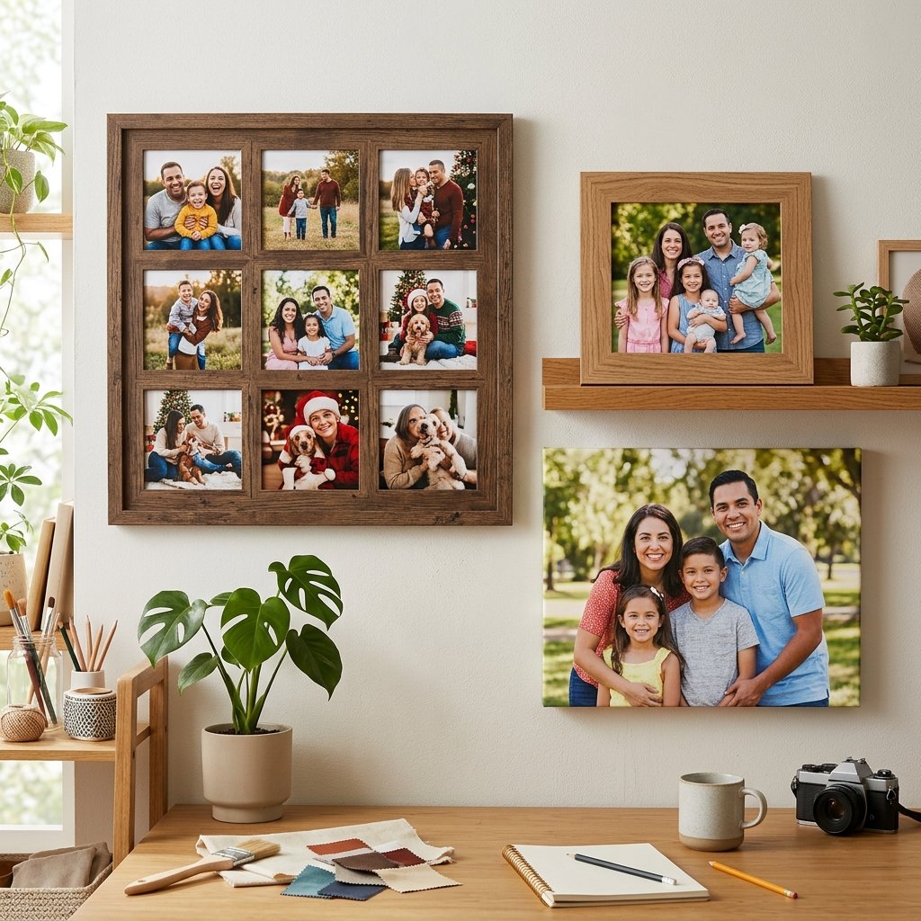 Corporate office photo frames mockup