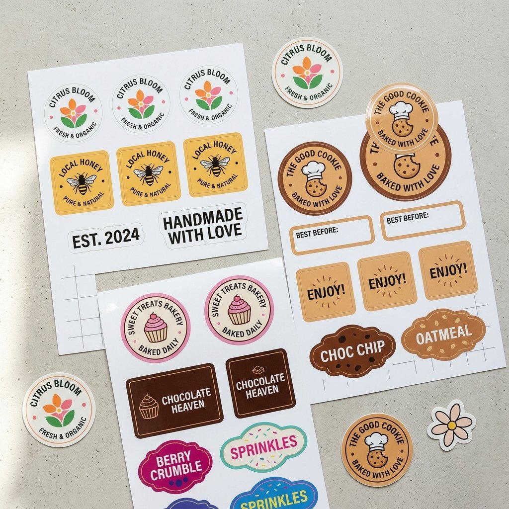 Custom vinyl sticker sheets mockup